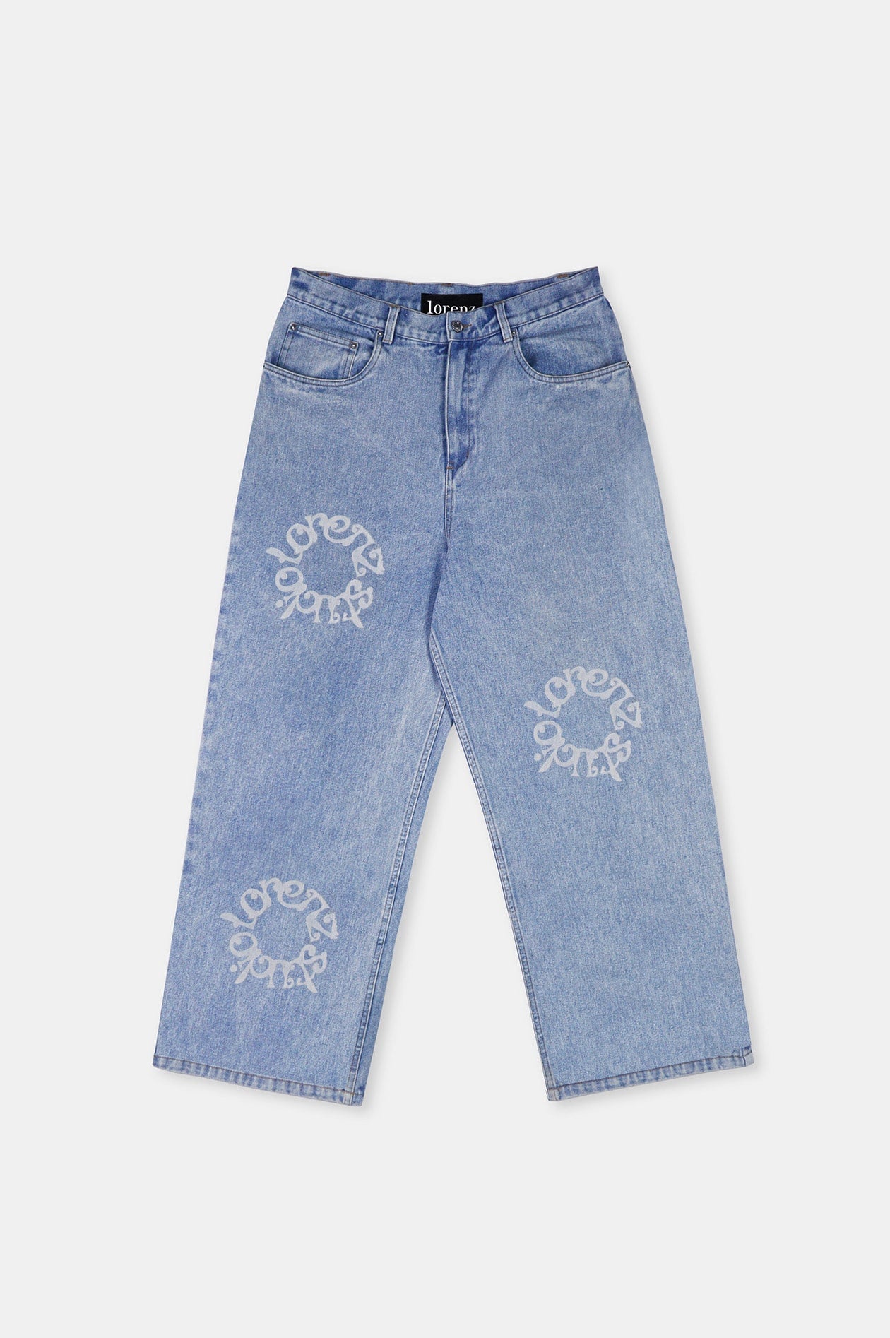 Neptune Loose Fitted Jeans Acid Wash Blue lorenz Menswear