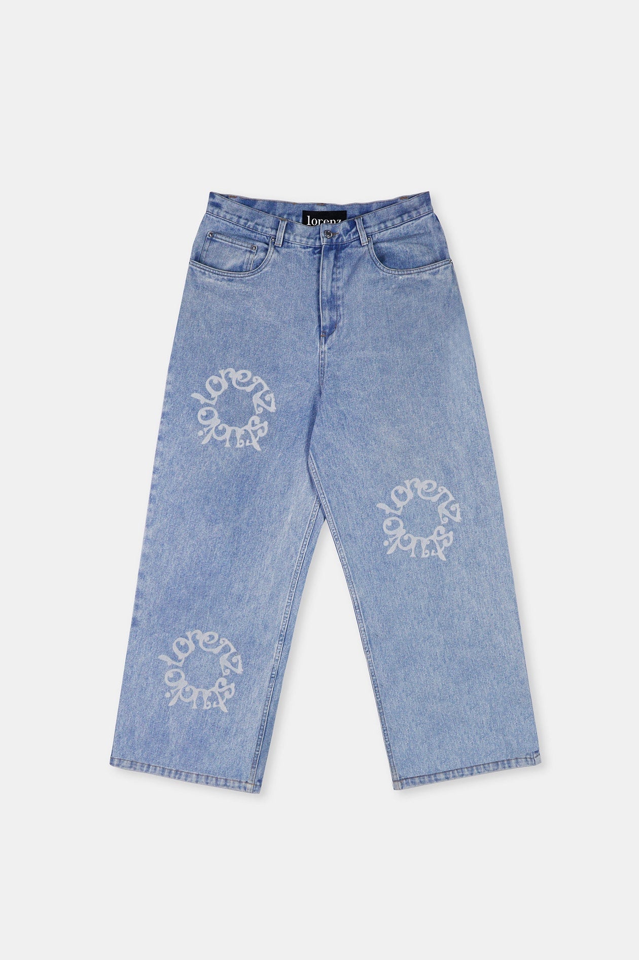 Neptune Loose Fitted Jeans - Acid Wash Blue