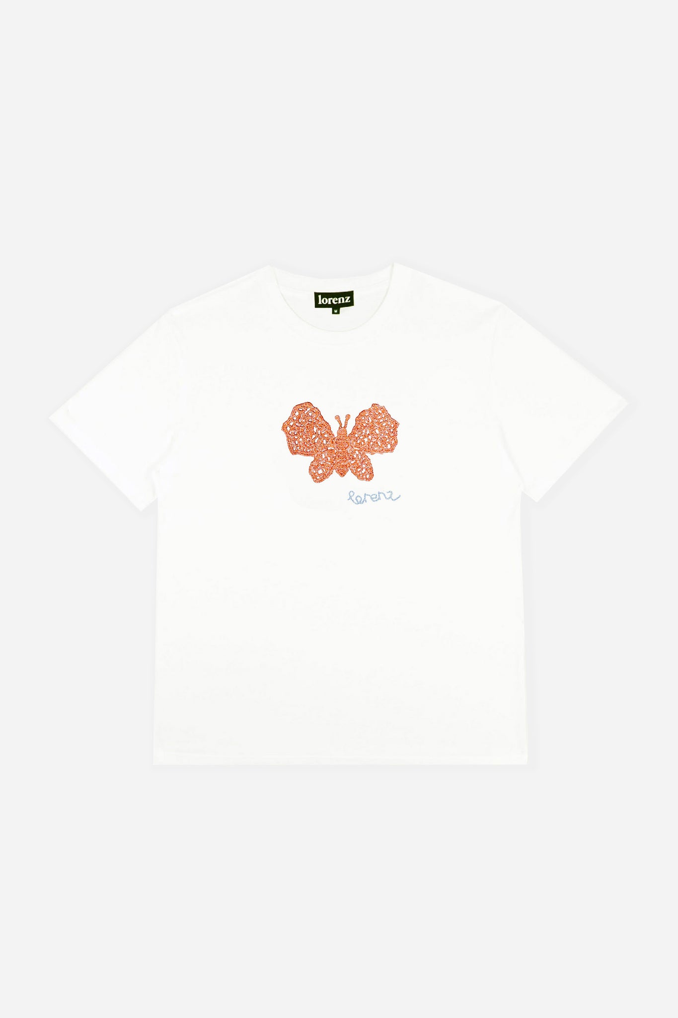 Butterfly Crochet Tee in White