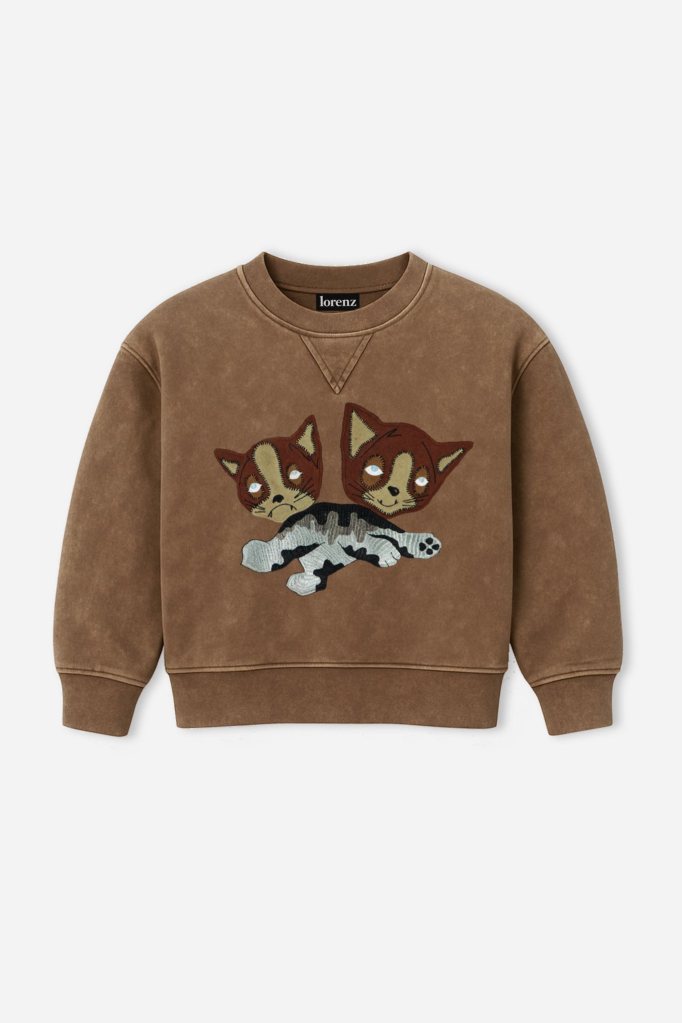 Bakeneko Sweatshirt in Washed Brown