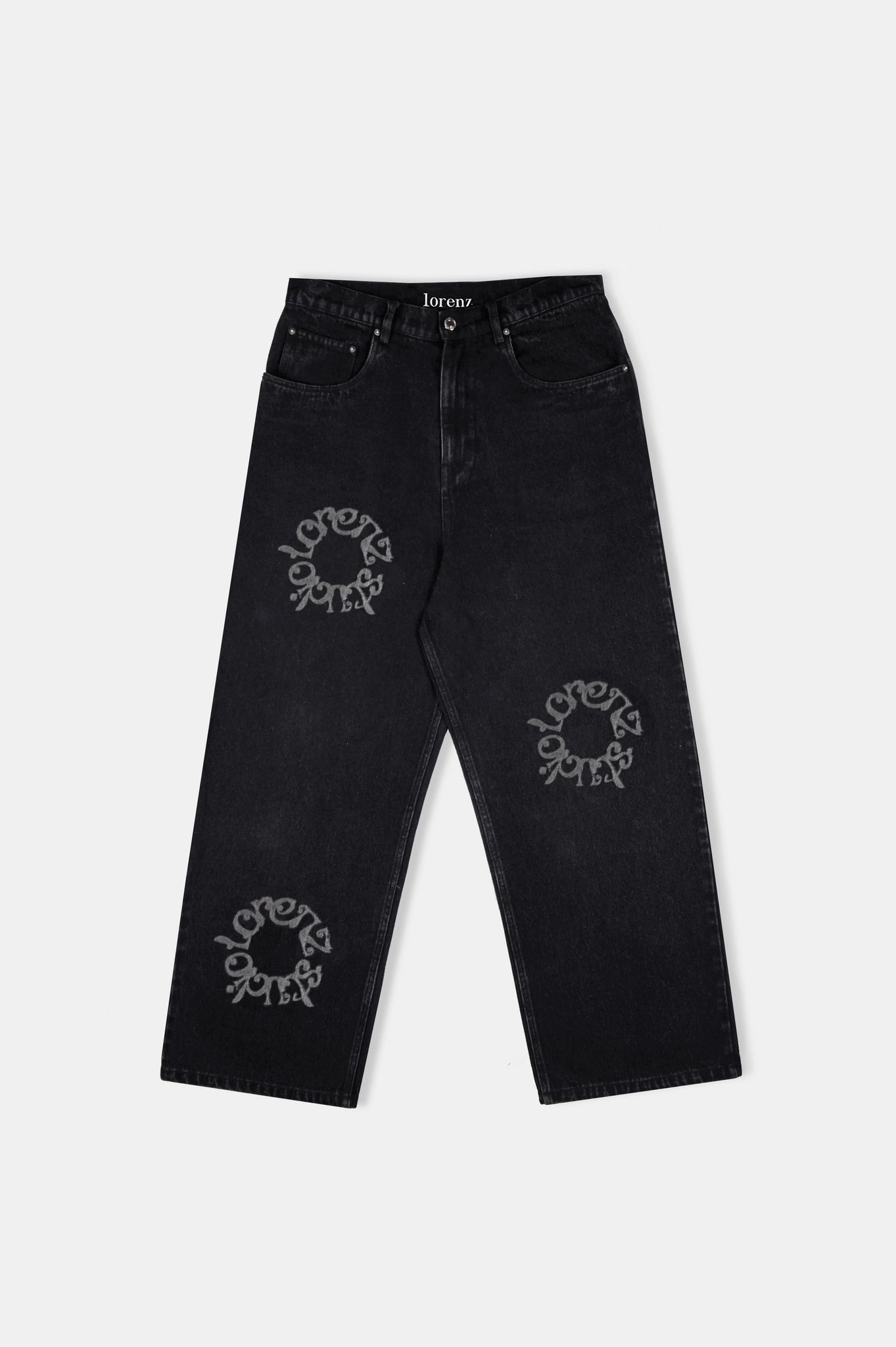 Galaxy Loose Fitted Jeans - Acid Wash Black