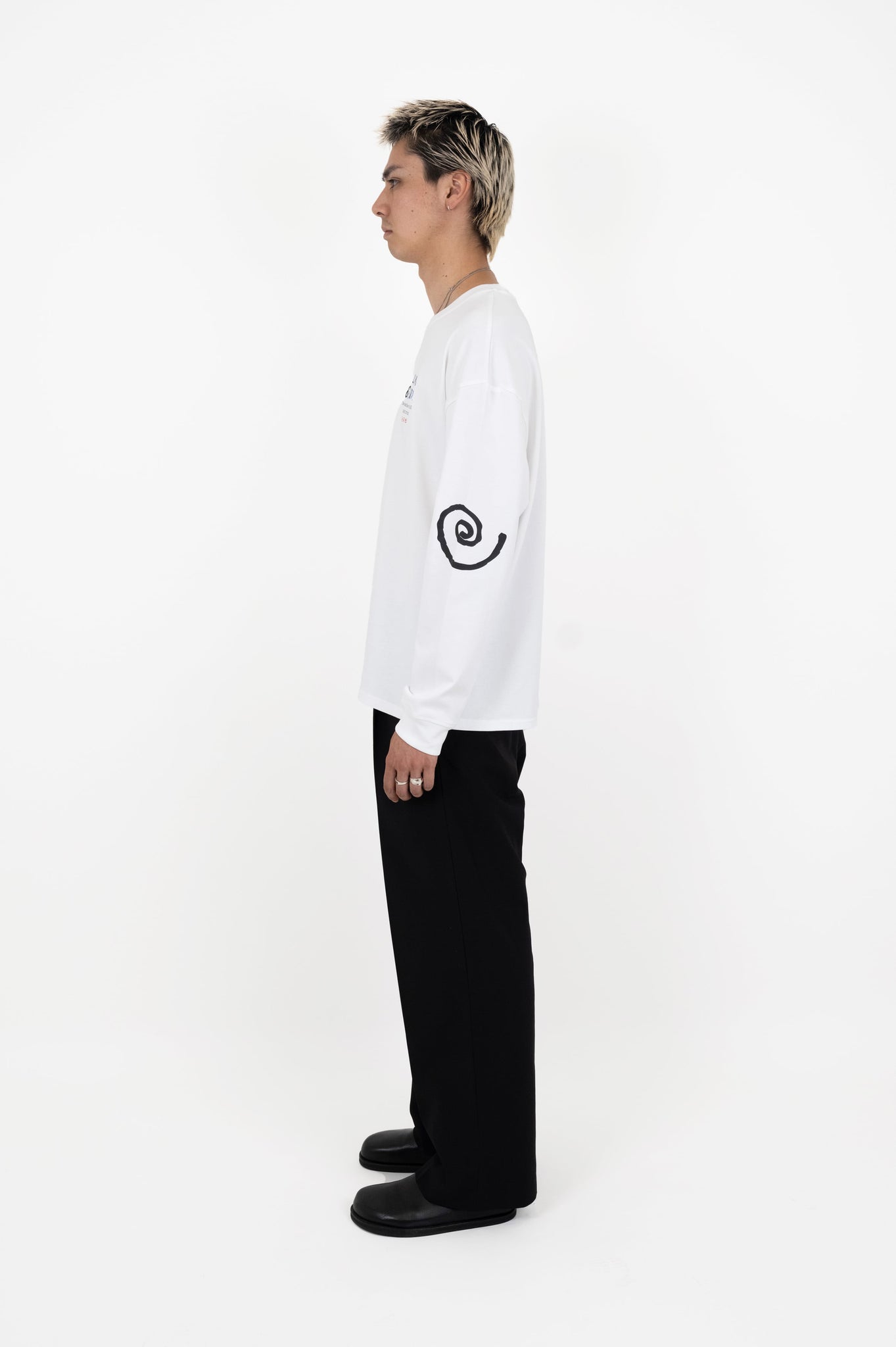 Bozo Long Sleeve Tee in White