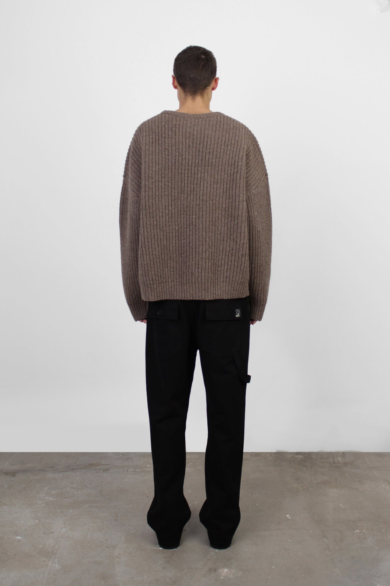 El Appliqué Fisherman Knit in Brown