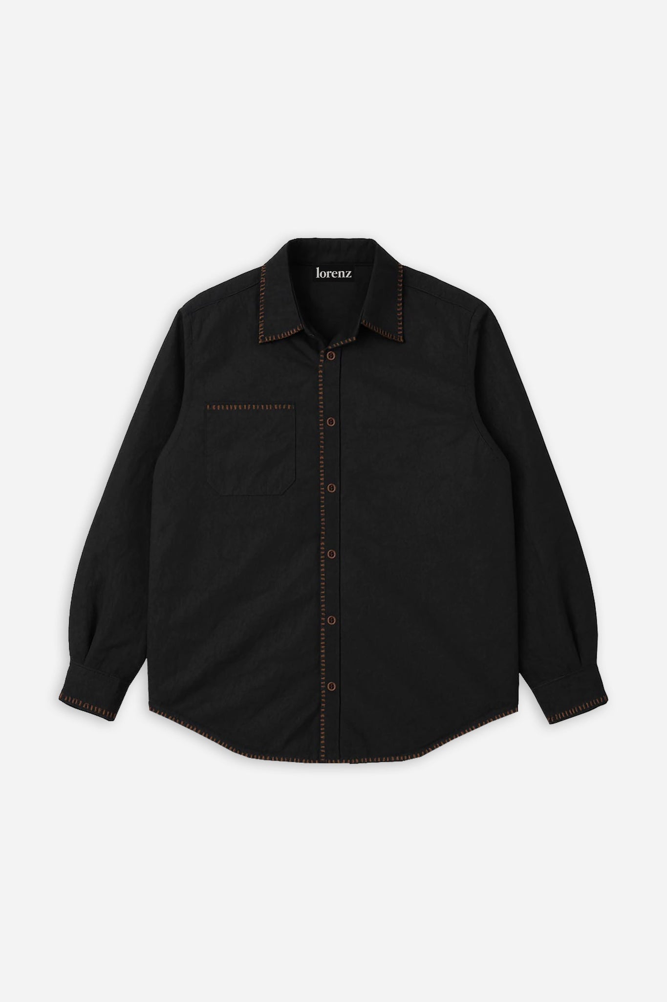 Indra Nylon Shirt in Black
