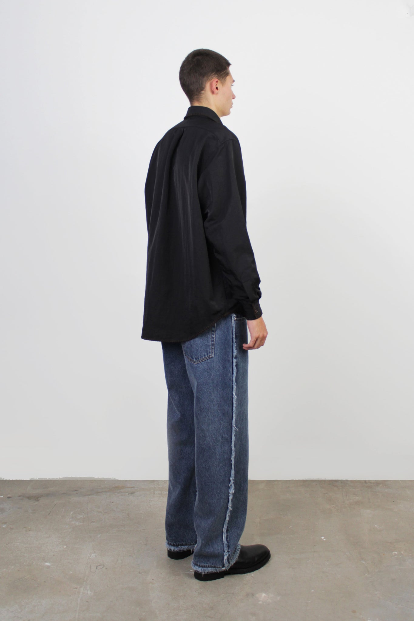 Indra Nylon Shirt in Black