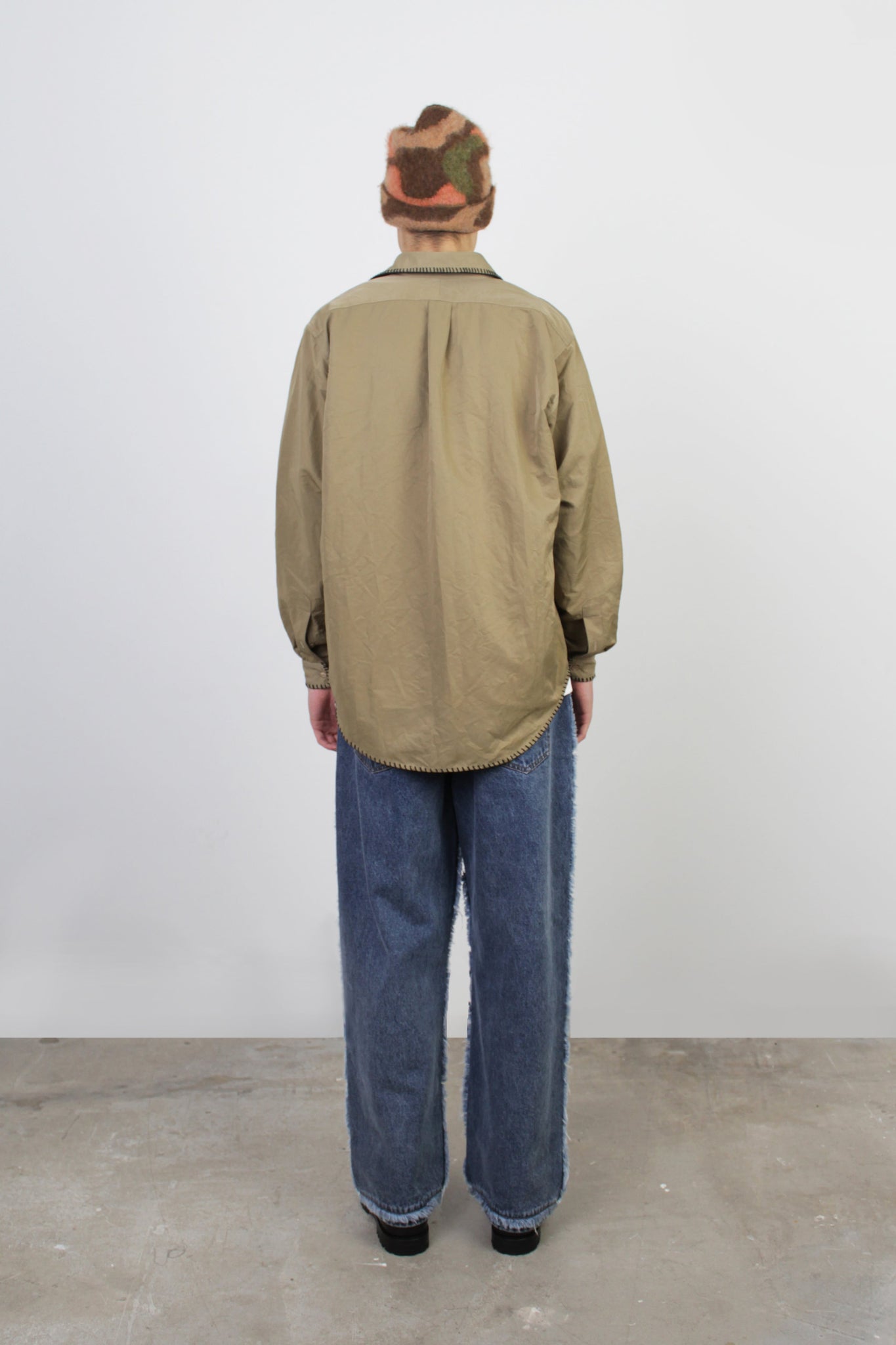 Indra Nylon Shirt in Sage Green