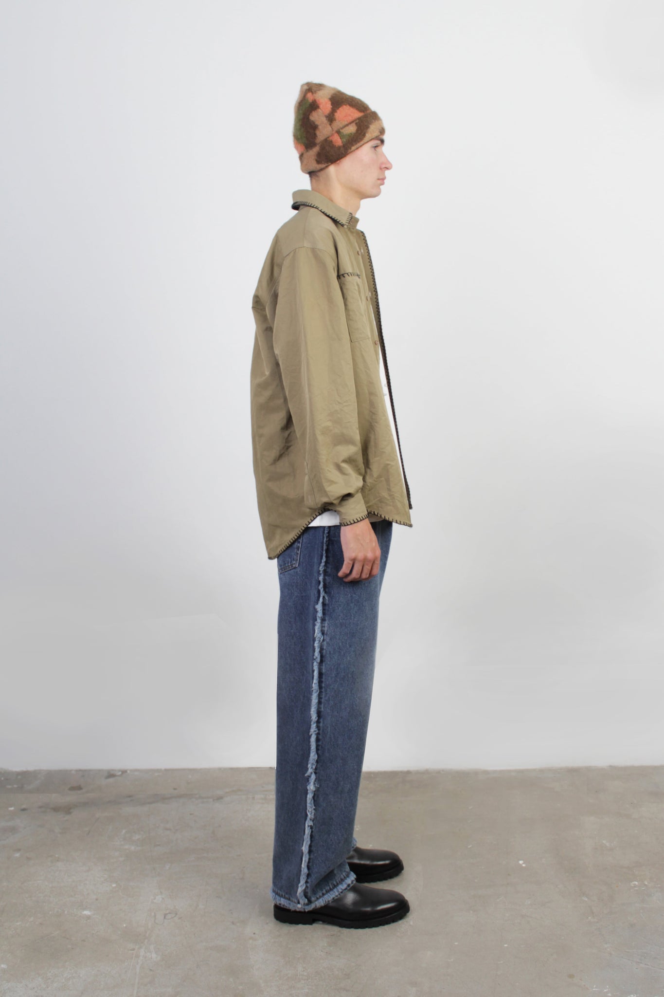 Indra Nylon Shirt in Sage Green