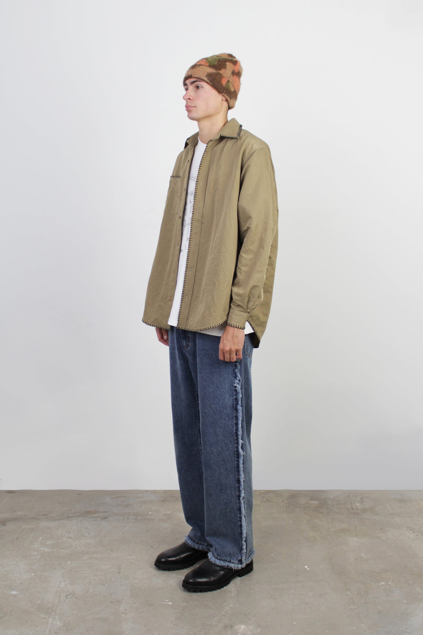 Indra Nylon Shirt in Sage Green