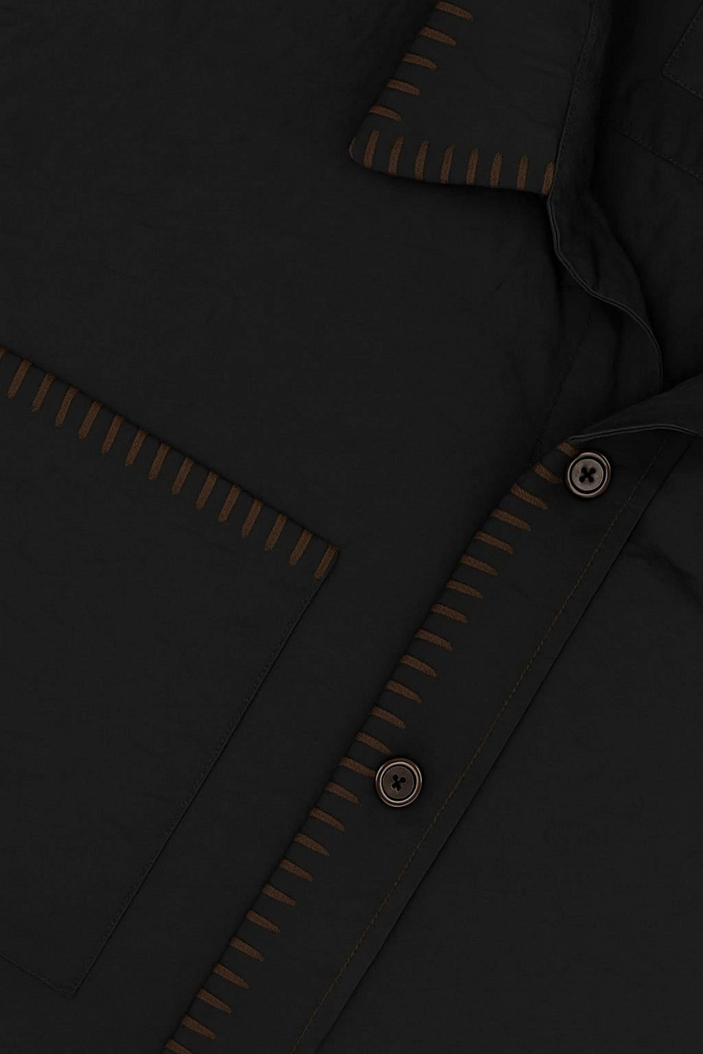 Indra Nylon Shirt in Black