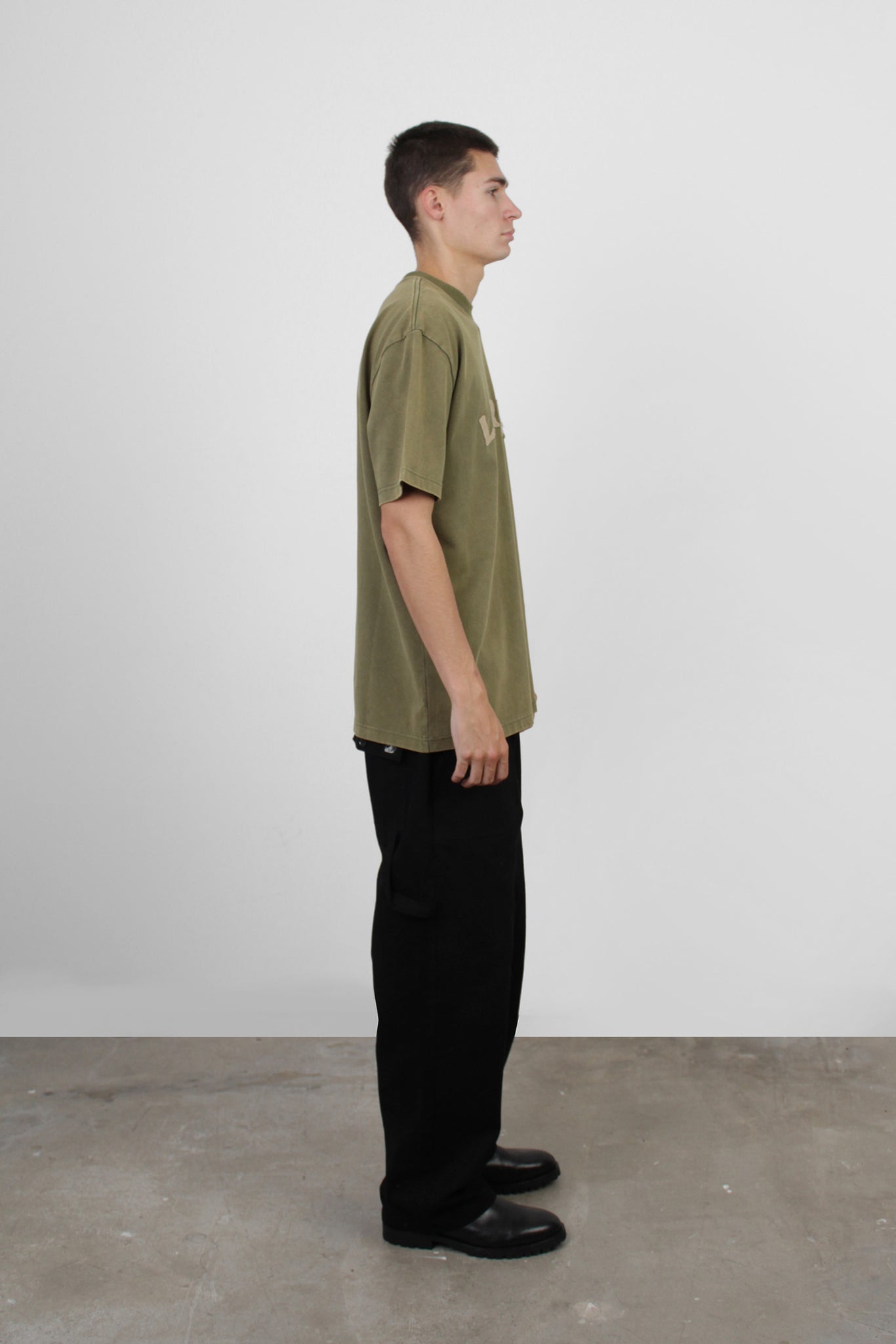 LORENZ Appliqué T-Shirt in Washed Green