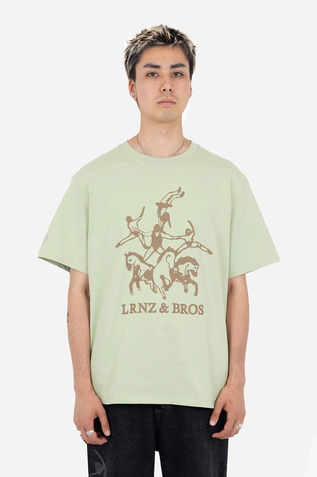 LRNZ & BROS Tee in Pastel Green