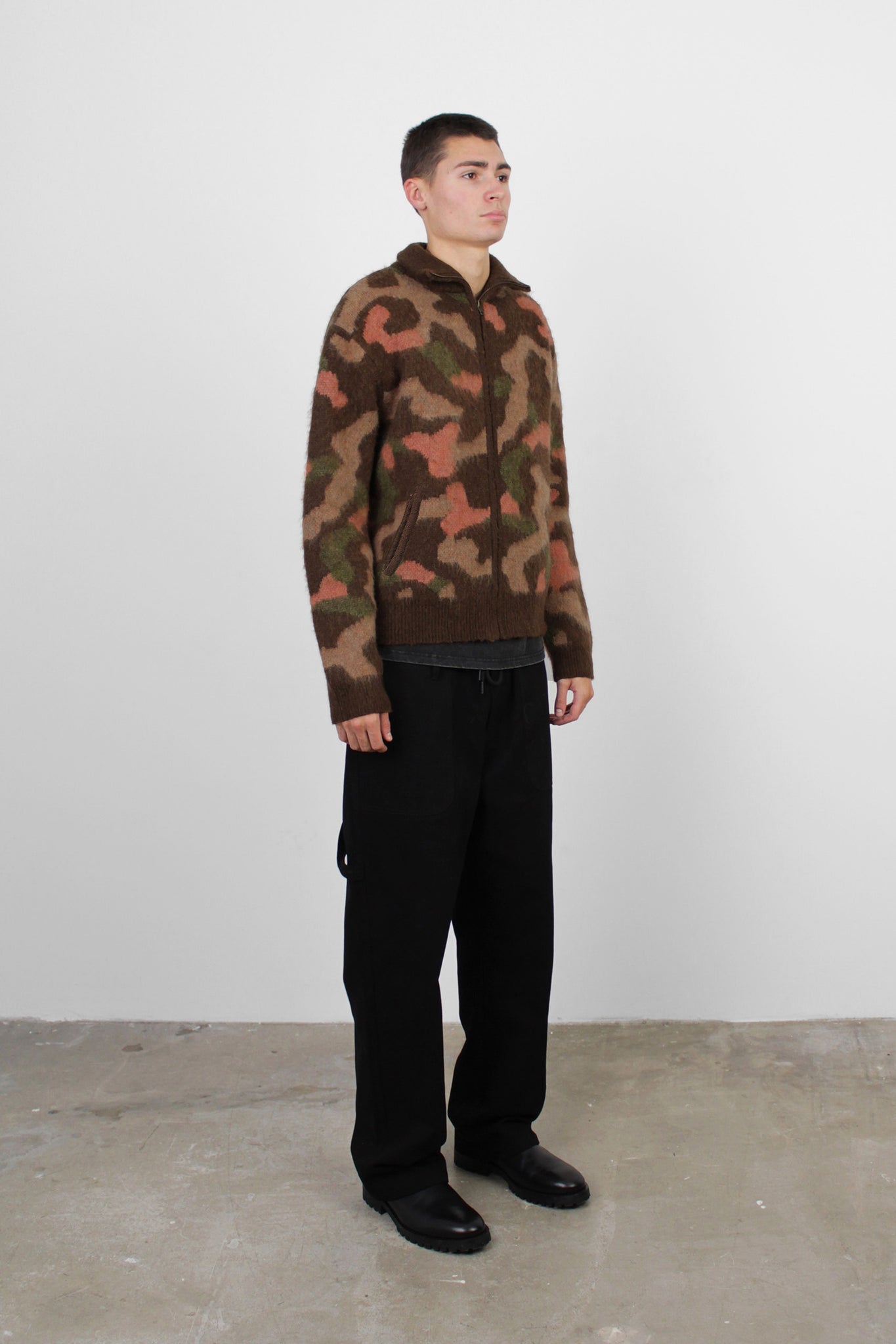Marino Zip Mohair Sweater