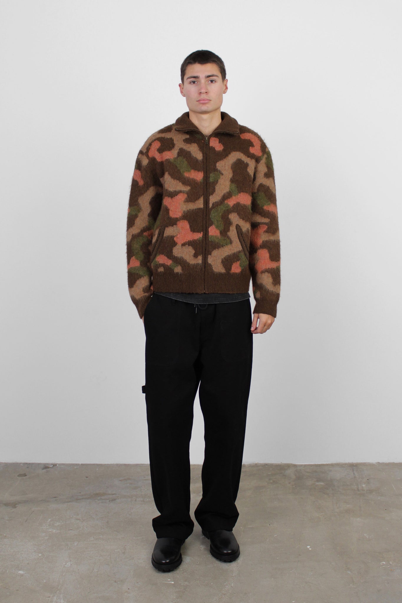 Marino Zip Mohair Sweater