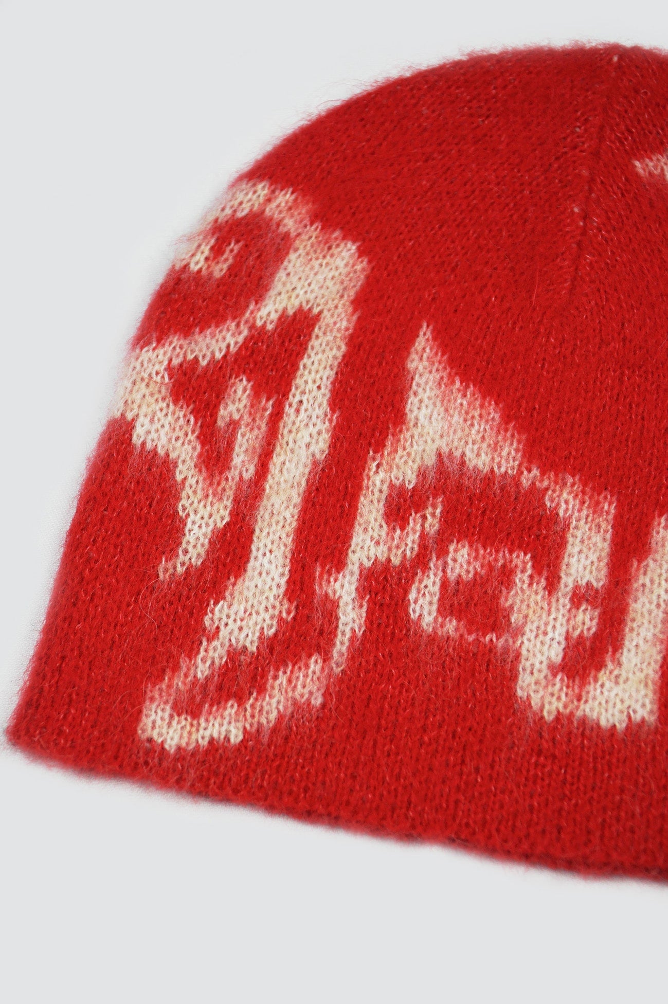 Mohair Beanie - Red
