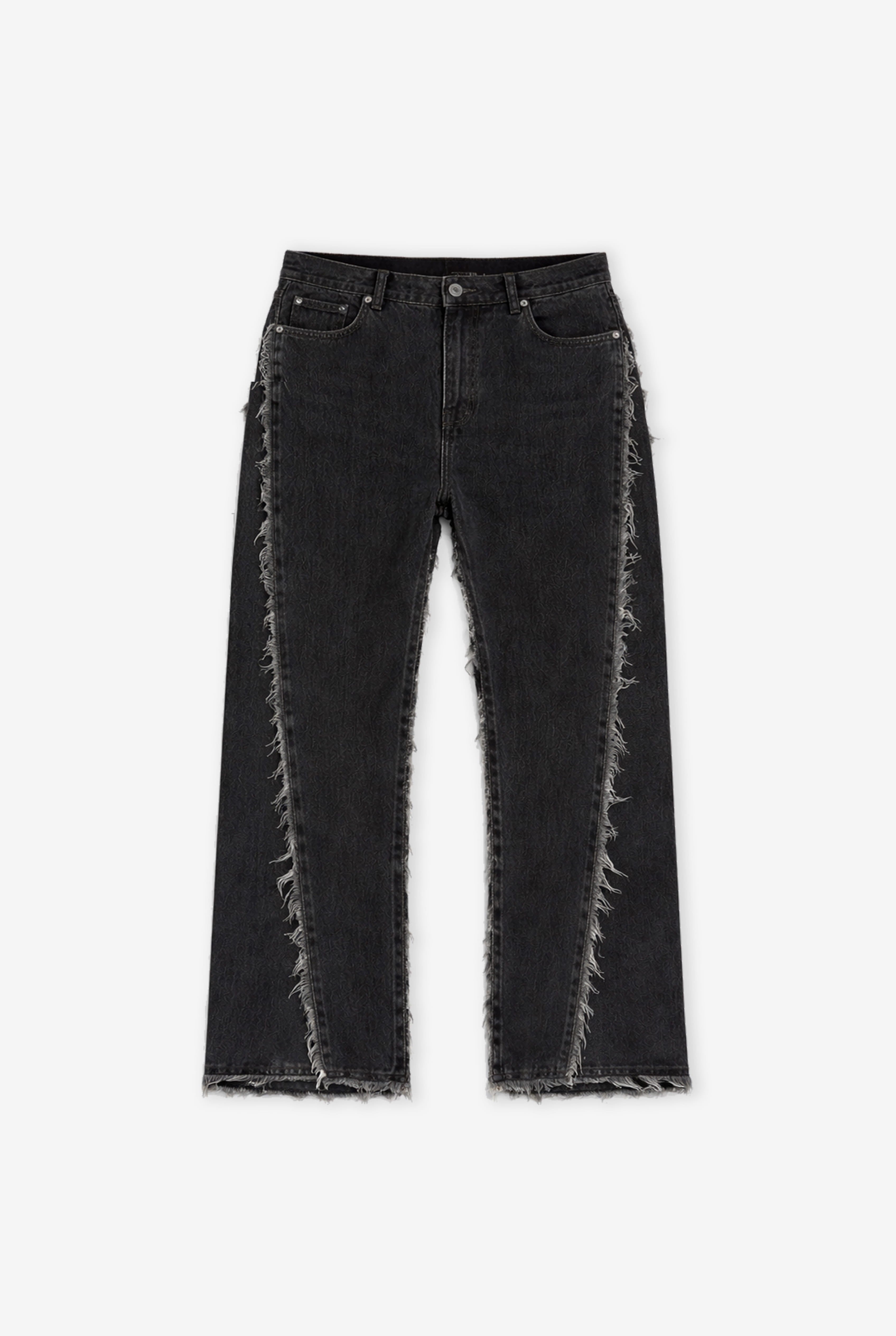 Nico Fringe Denim Pant in Washed Black – lorenz Menswear