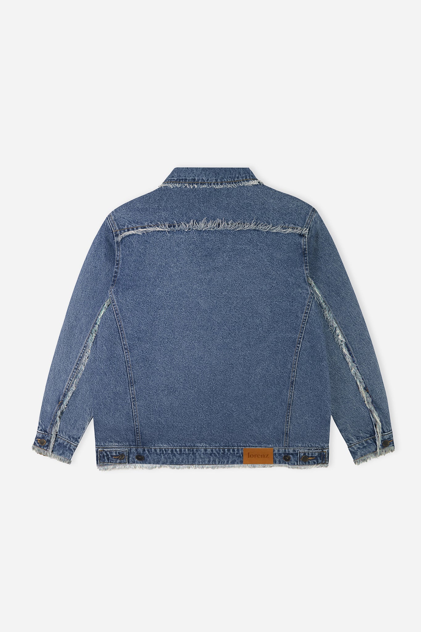 Rico Fringe Denim Jacket With Nylon Underlay