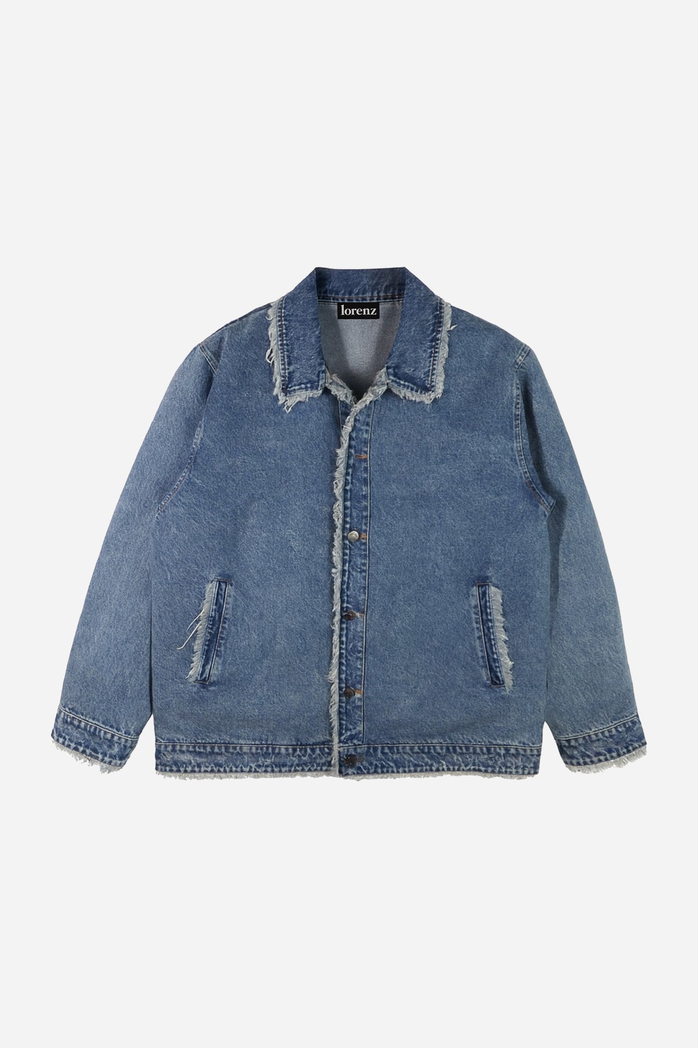 Rico Fringe Denim Jacket With Nylon Underlay