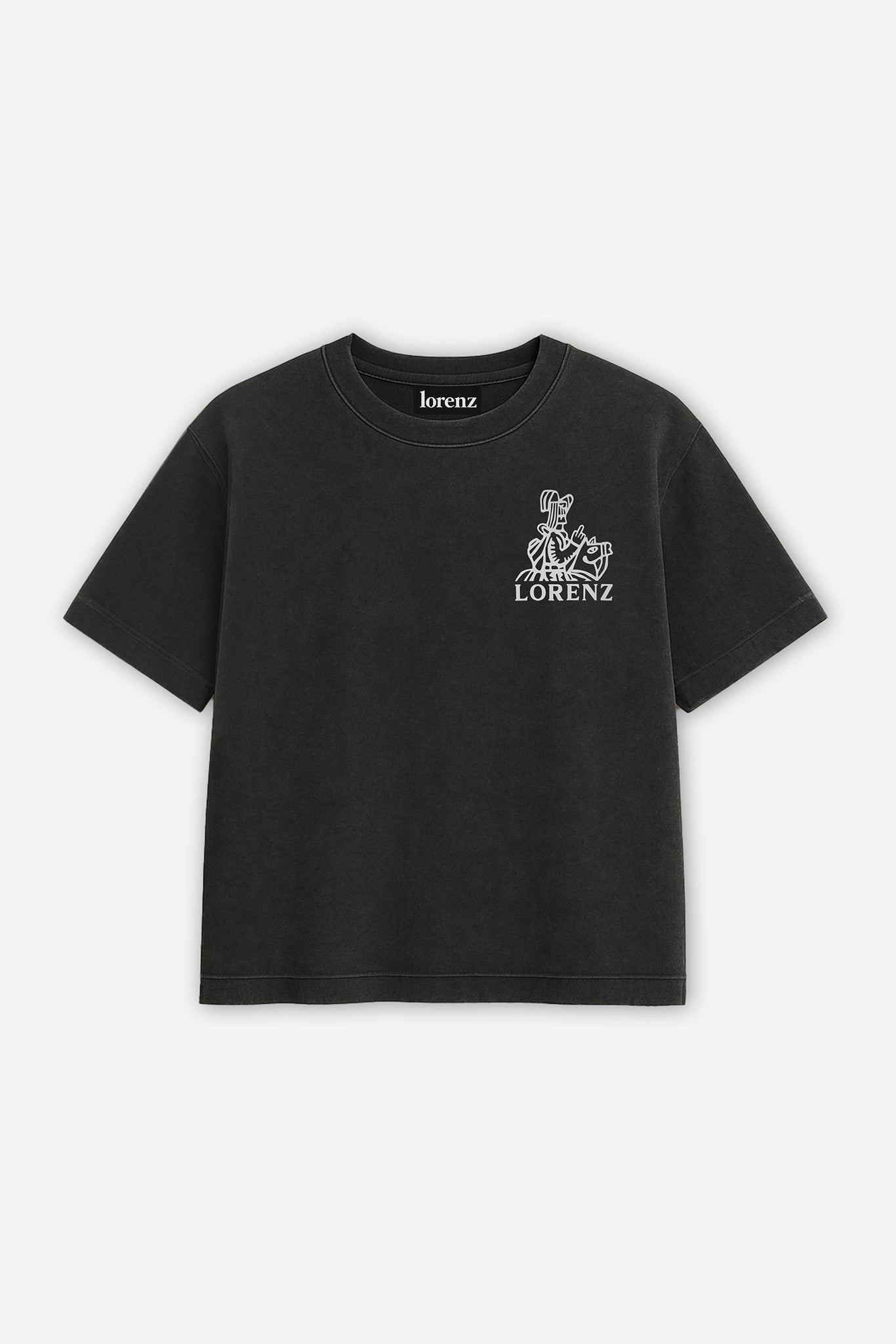 Salute T-Shirt in Washed Black