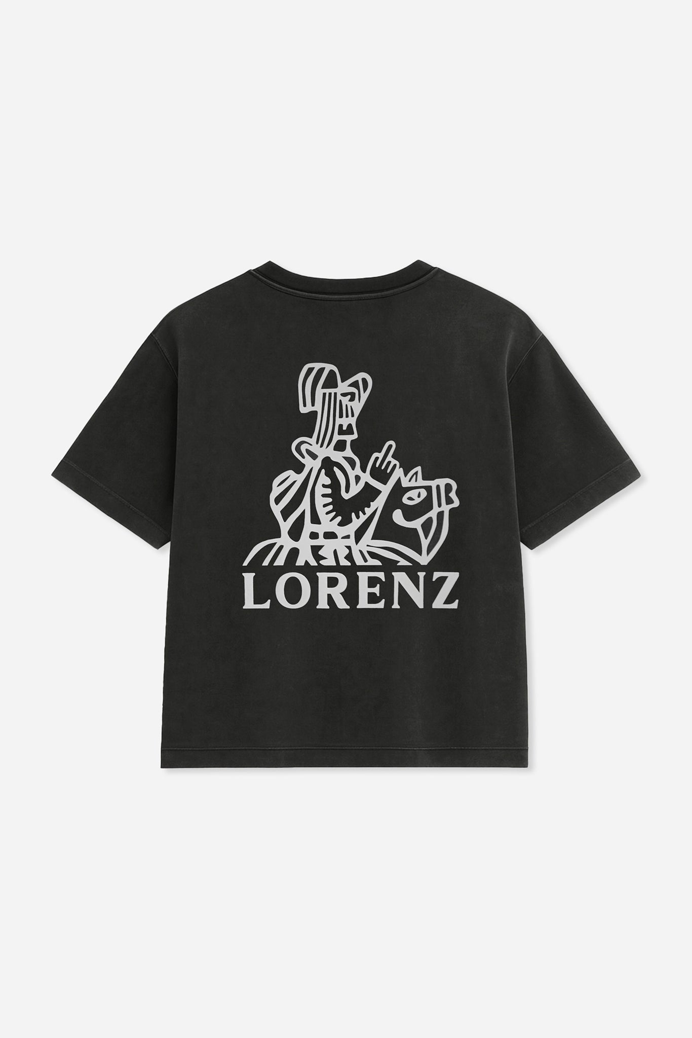 Salute T-Shirt in Washed Black