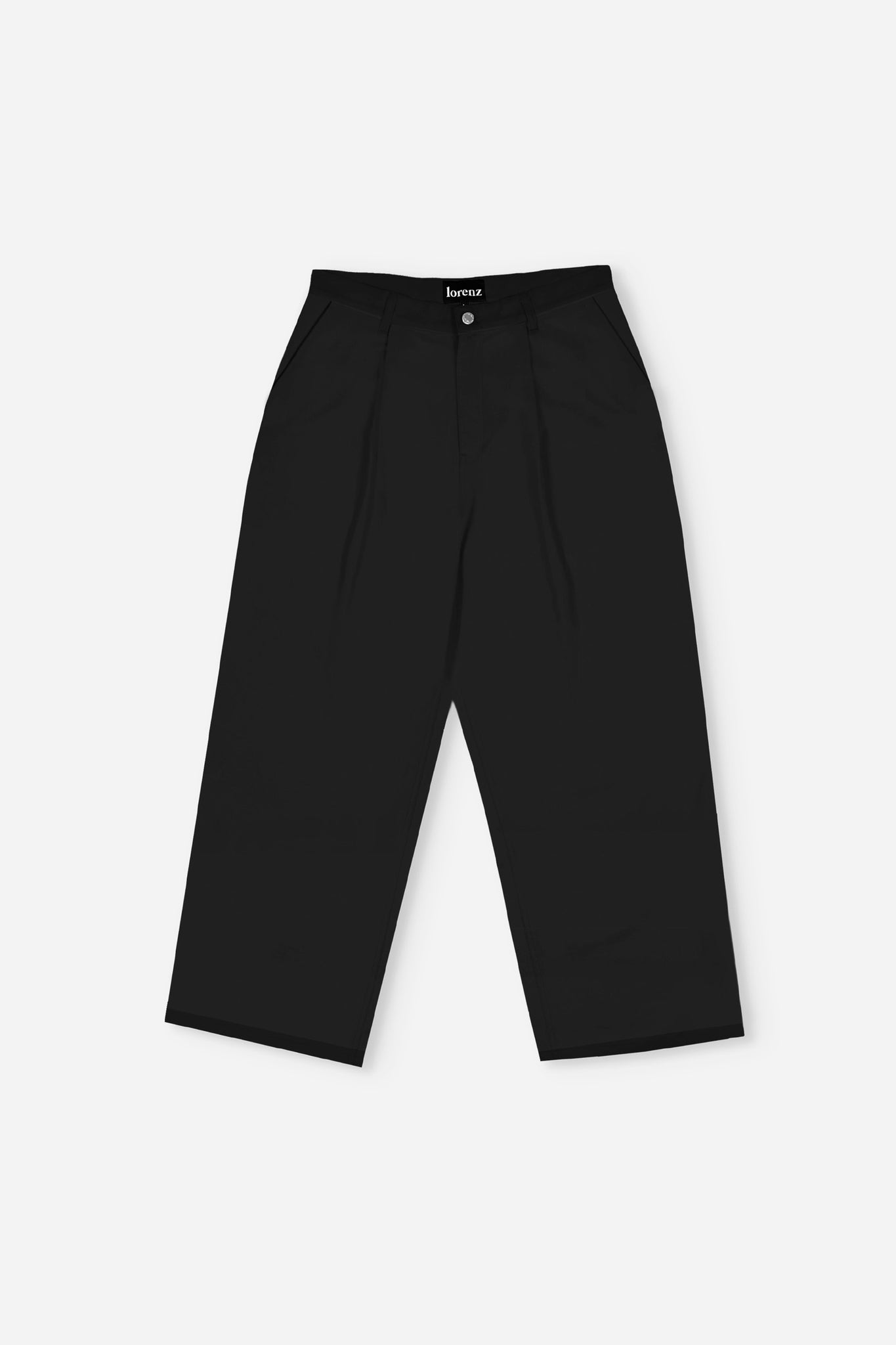 Uniform Pleated Wide Leg Pant in Black