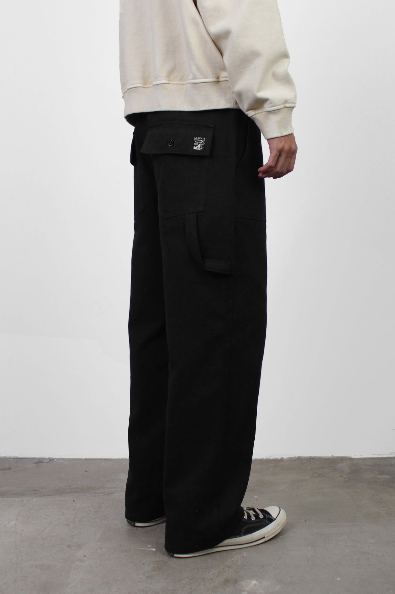 Uniform Cotton Twill Pant in Black