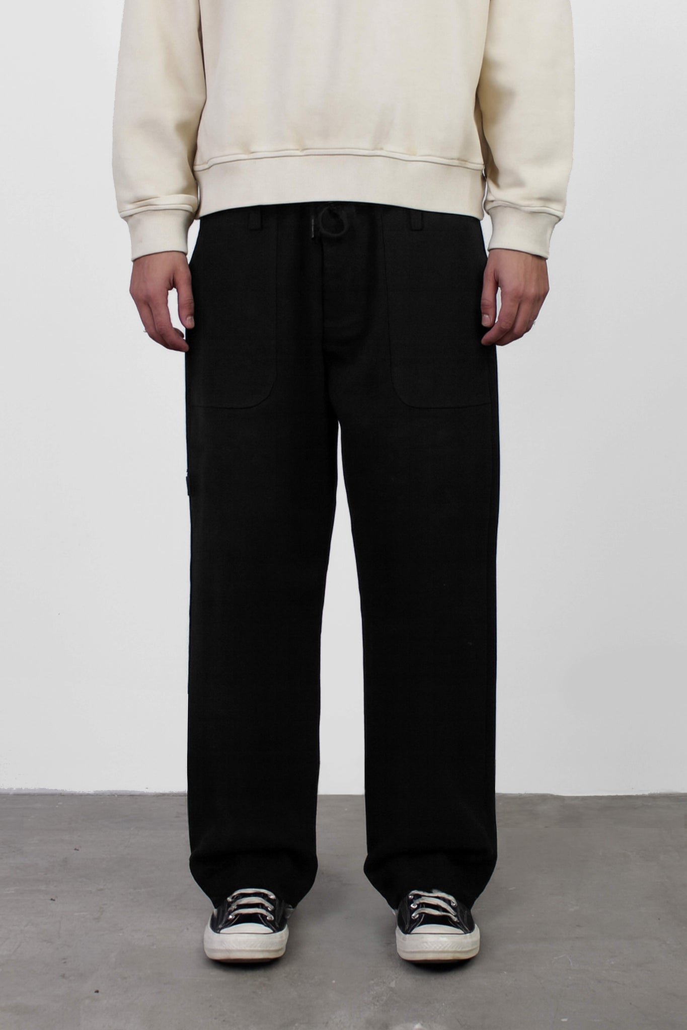 Uniform Cotton Twill Pant in Black