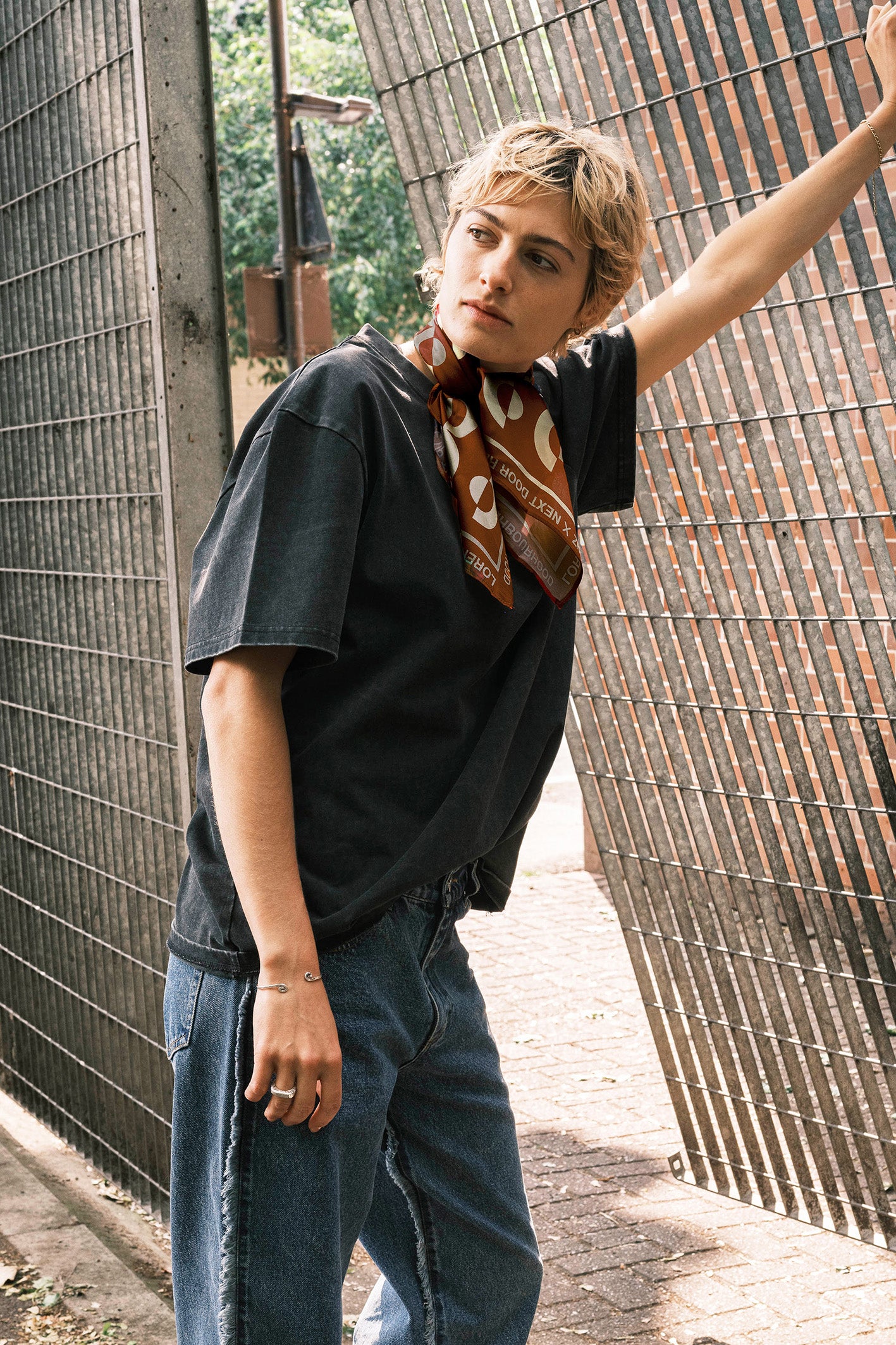 lorenz x NDR Silk Scarf in Brown – lorenz Menswear