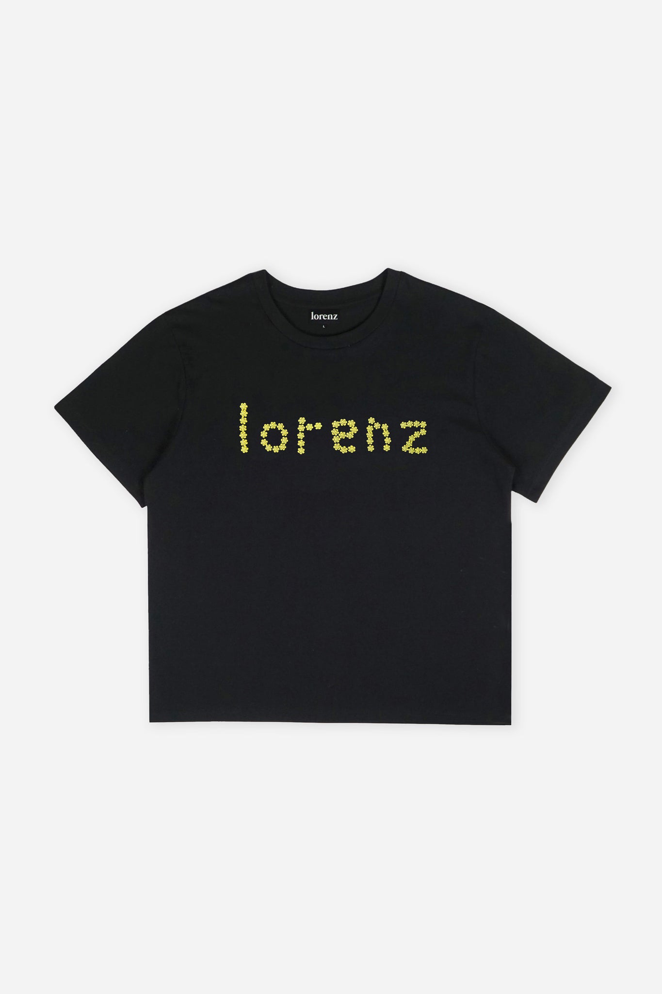 Beaded Smiley Tee in Black