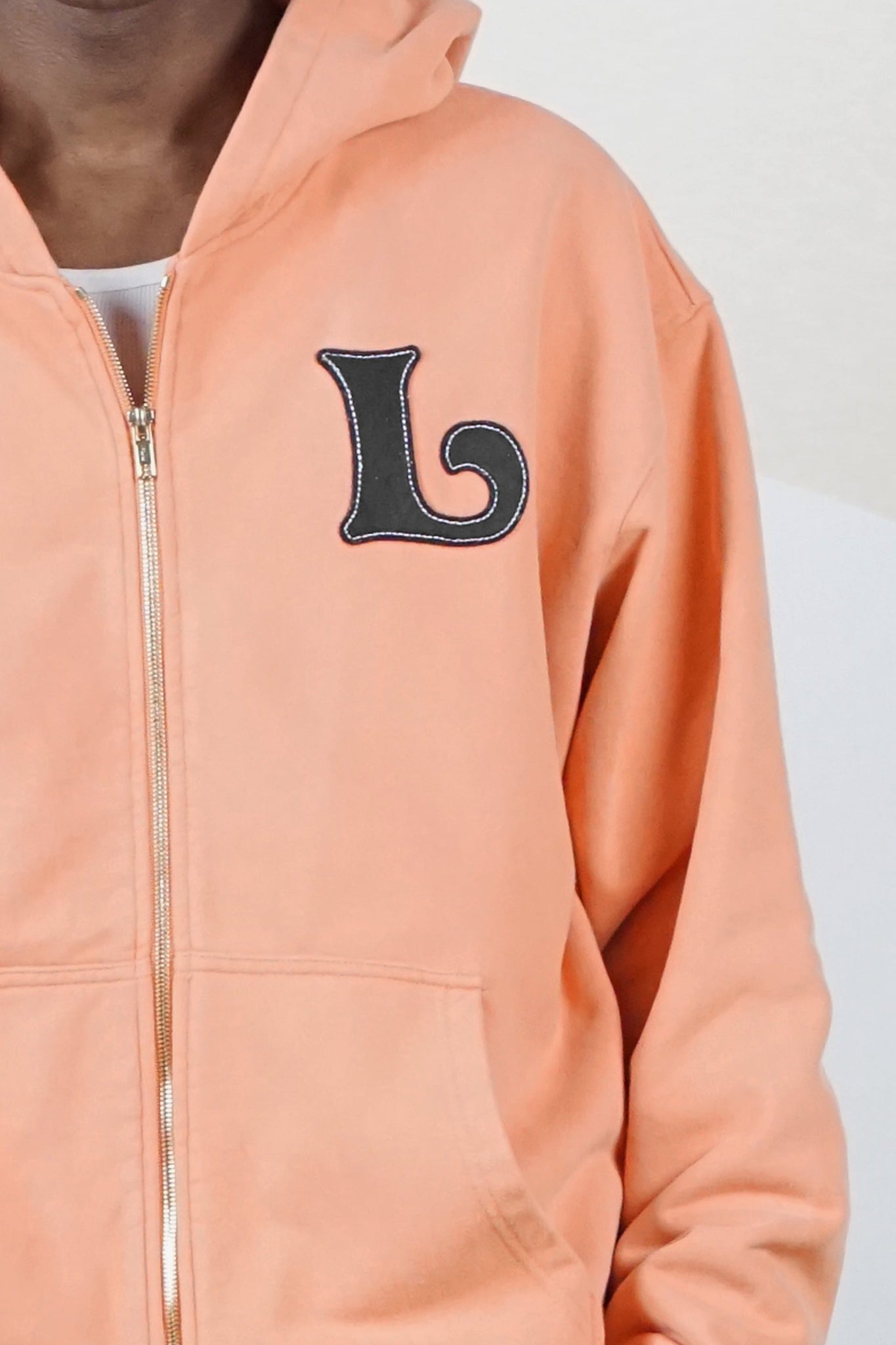 El Appliqué Hoodie in Washed Orange