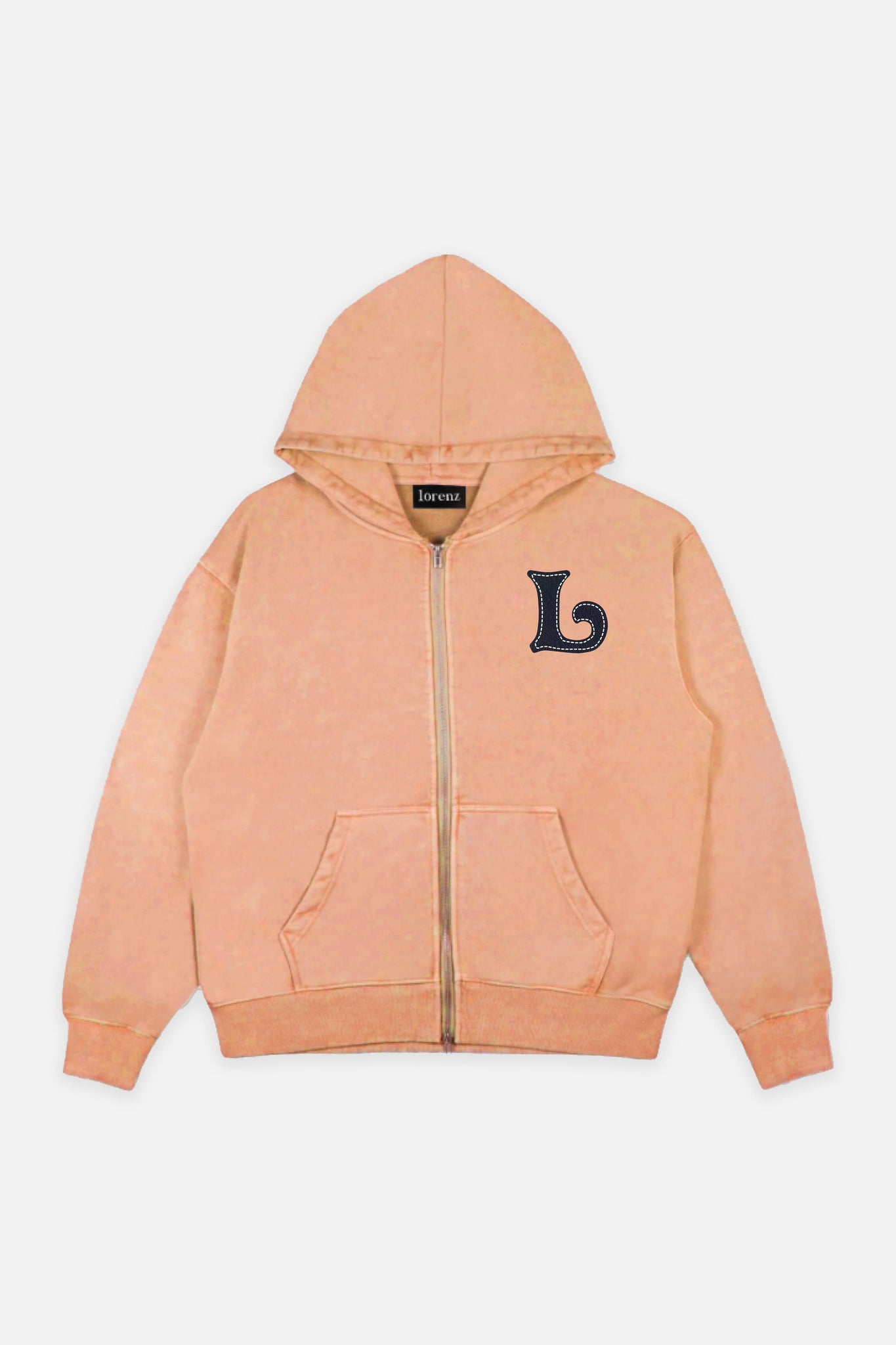 El Appliqué Hoodie in Washed Orange