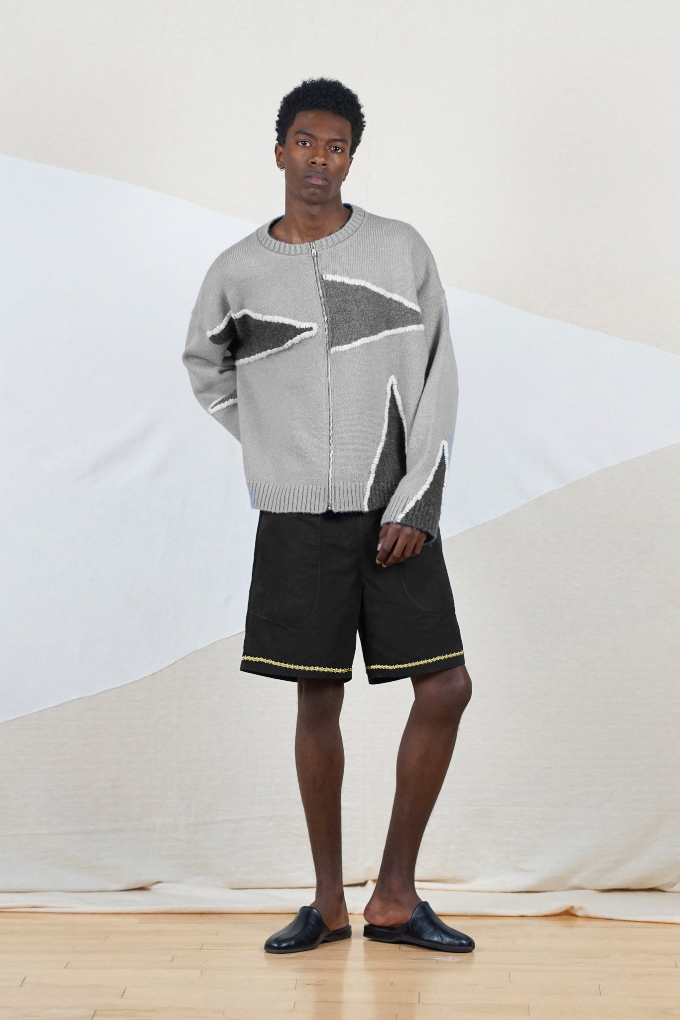 Palermo Patchwork Mohair Knitted Cardigan