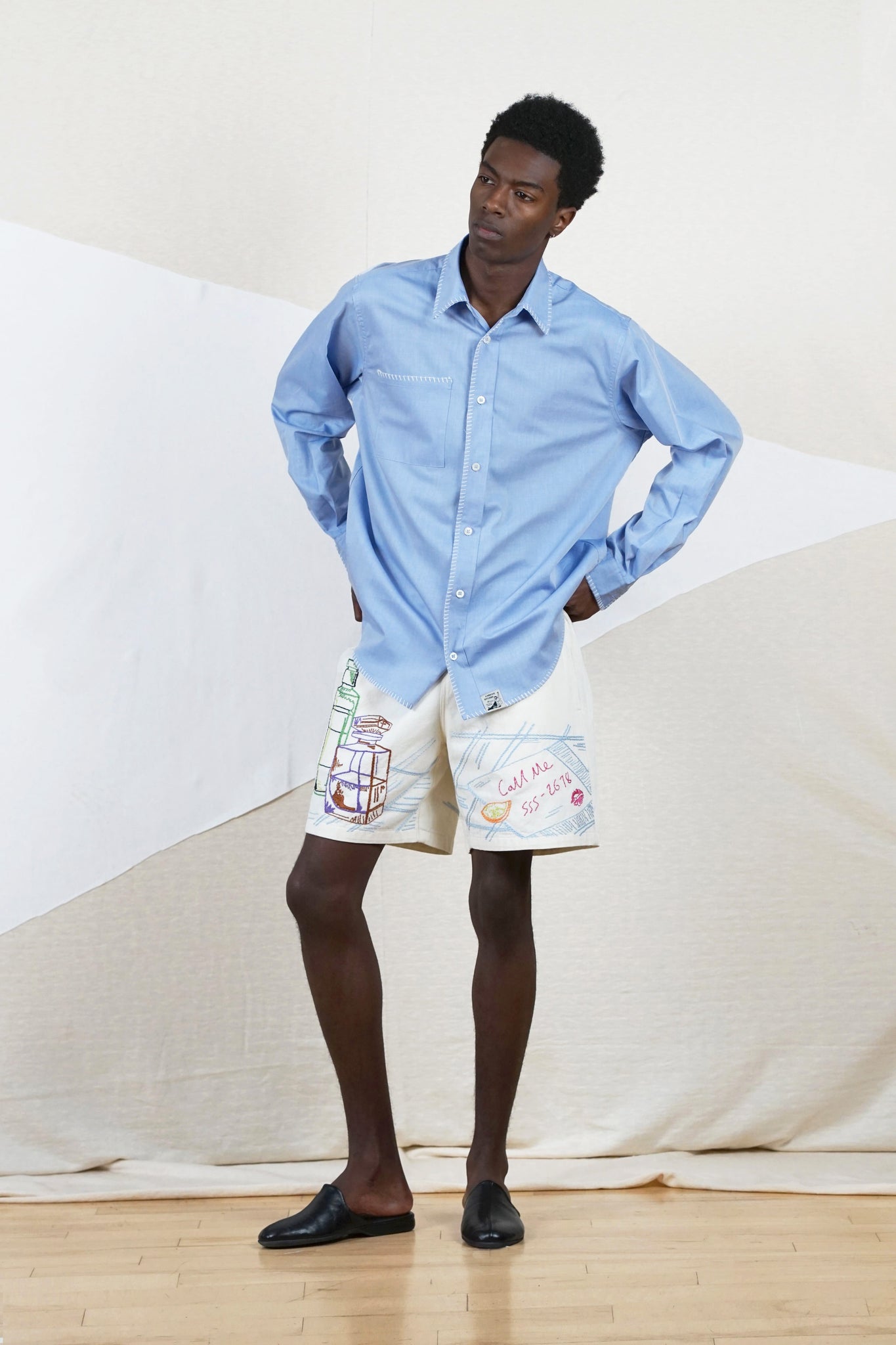 Lorenzo’s Hand Embroidered Shorts