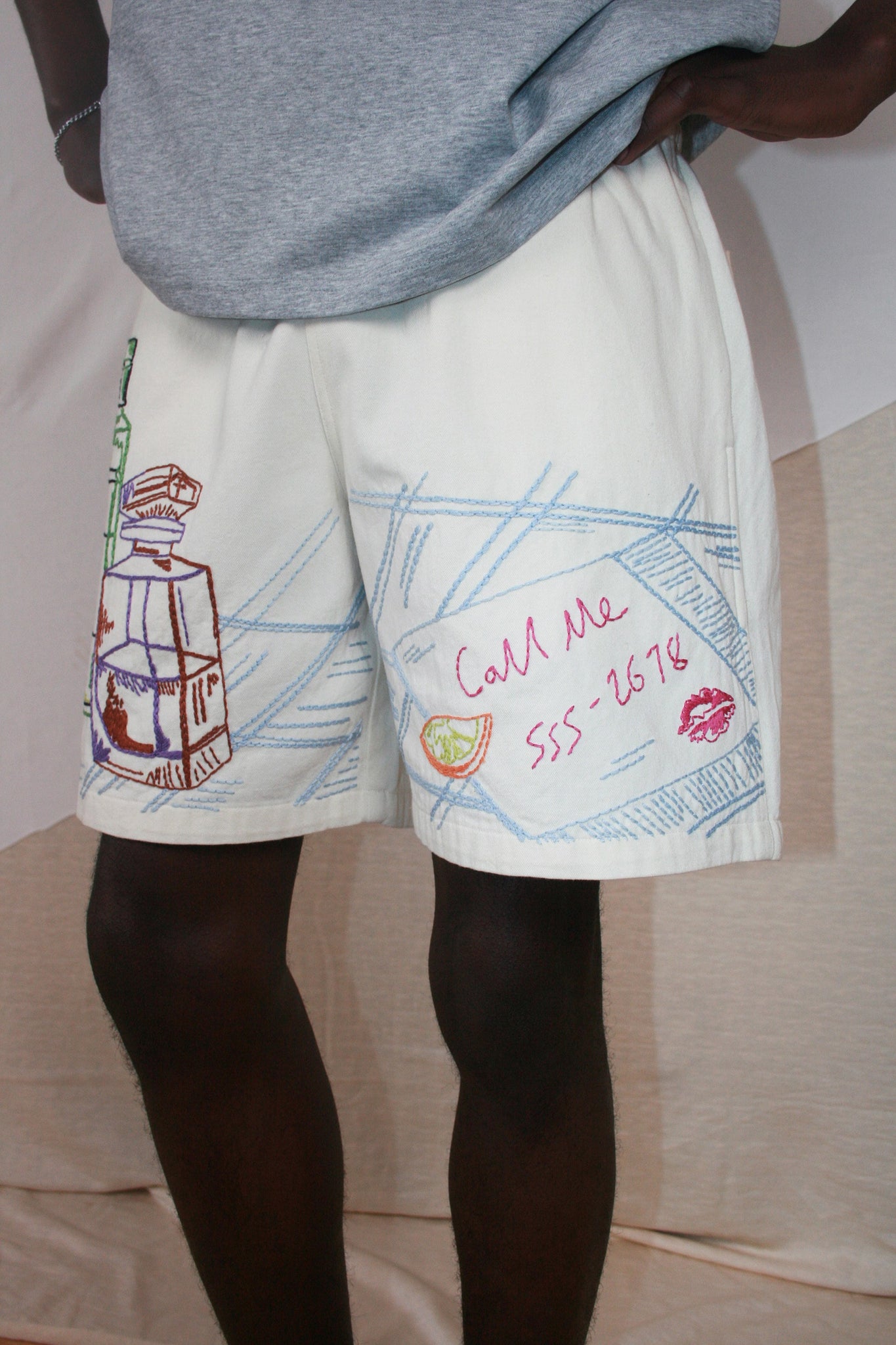 Lorenzo’s Hand Embroidered Shorts